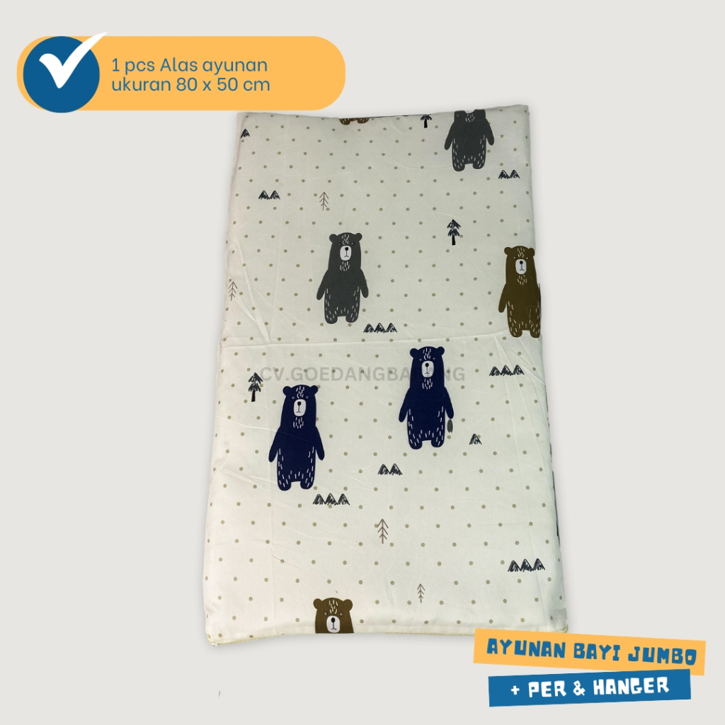 DGT Ayunan bayi jumbo + Per & Hanger Ayunan bayi set kelambu Set ayunan bayi lengkap Ayunan bayi