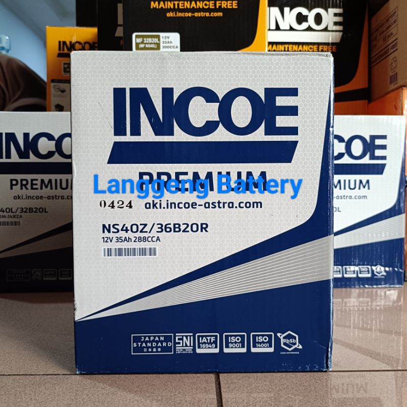 AKI / ACCU INCOE PREMIUM NS40Z / 36B20R ASTRA OTOPARTS