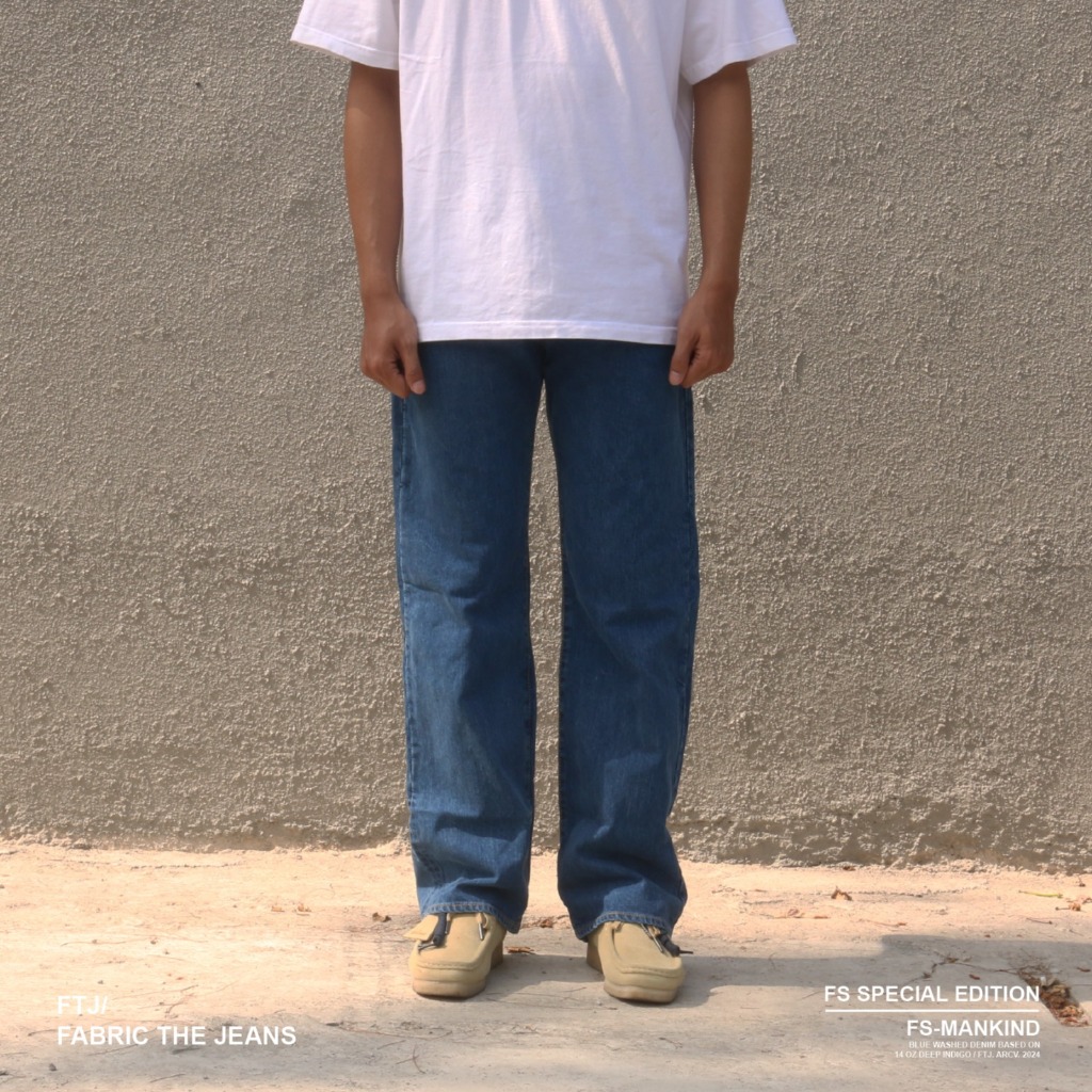 FTJ - Fabric The Jeans - FS-MANKIND Washed Blue Jeans Loose Fit