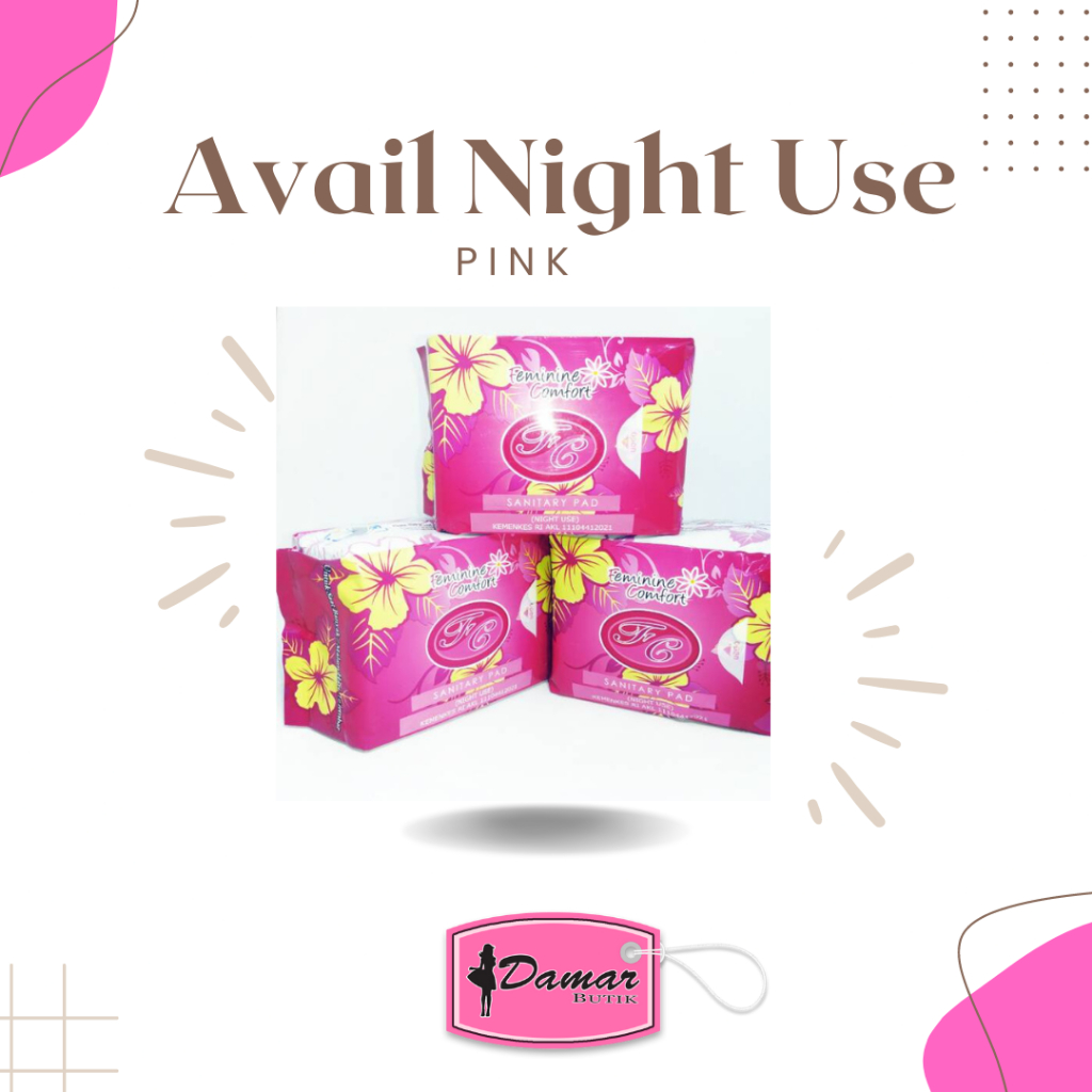 Avail Pembalut Herbal Malam Pink Merah
