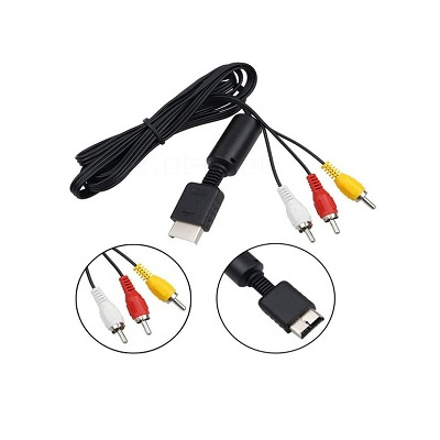 Kabel AV Ps2 Ps3 kabel RCA untuk sony ps2 atau ps3 ke tv tabung