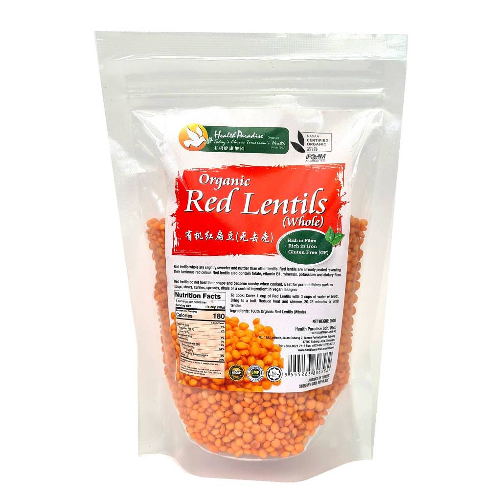 

HP Organic Red Lentils 250gr Lentil Organik
