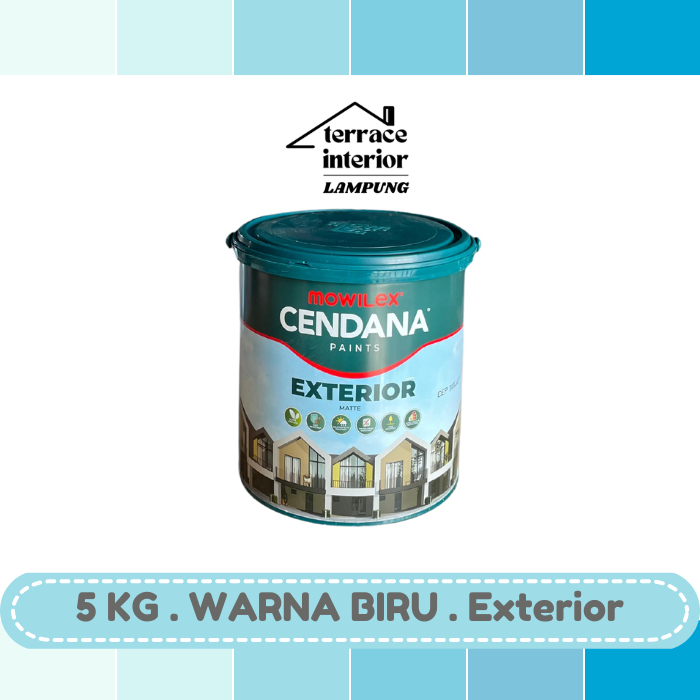 Cat Tembok Mowilex Cendana Exterior Warna Biru 5kg