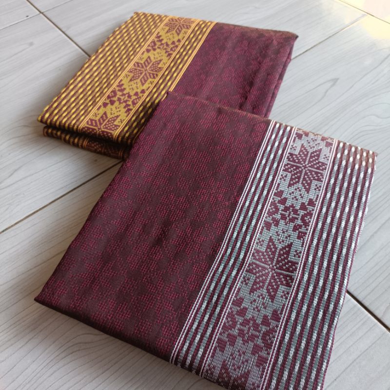 Kain Songket Burgundy Tenun Songket Batik Burgundi Songket merah hati