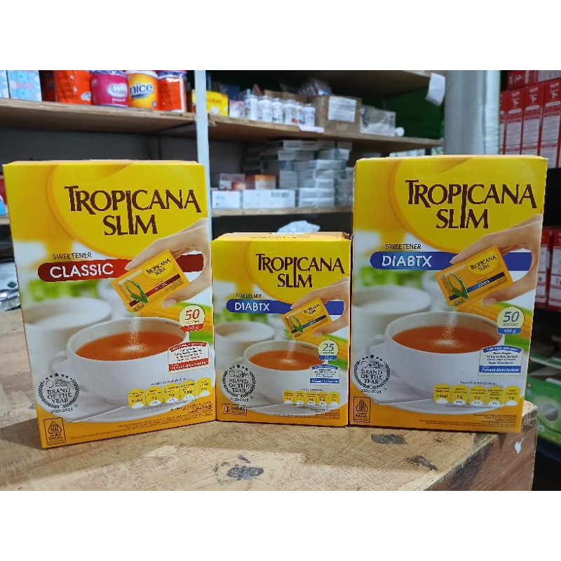 

Tropicana Slim Sweetener Diabtx 50sachet & 25sachet // Tropicana Classic