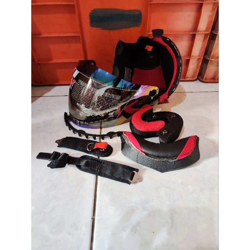 Paket Kaca Helm NHK Predator 2 visor + Busa spon helm NHK Predator doble visor