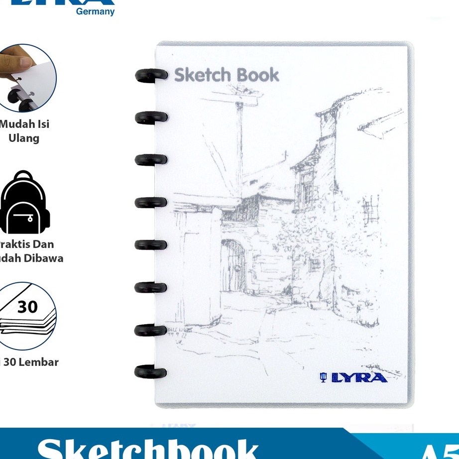 

MURAH MERIAH Lyra Buku Sketsa Ukuran A5 3 Lembar Sketch Book Binder Buku Bergambar Lyr92125