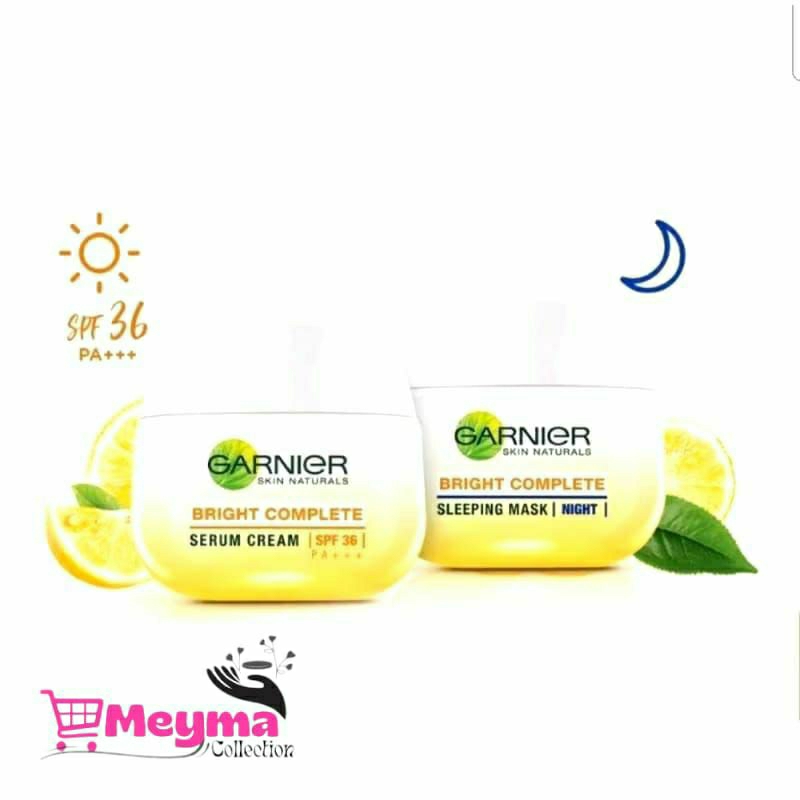 (50ml) Garnier Day-Night Cream Krim Siang-Malam Bright Complete Vitamin C Serum Day-Night Cream 50ml