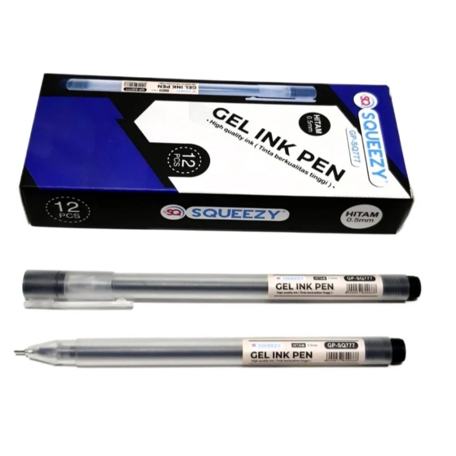 

CUCIGUDANG Pulpen Gel Pen Squeezy GP SQ777 Hitam 5 mm Needle Tip 4x Lebih Hemat