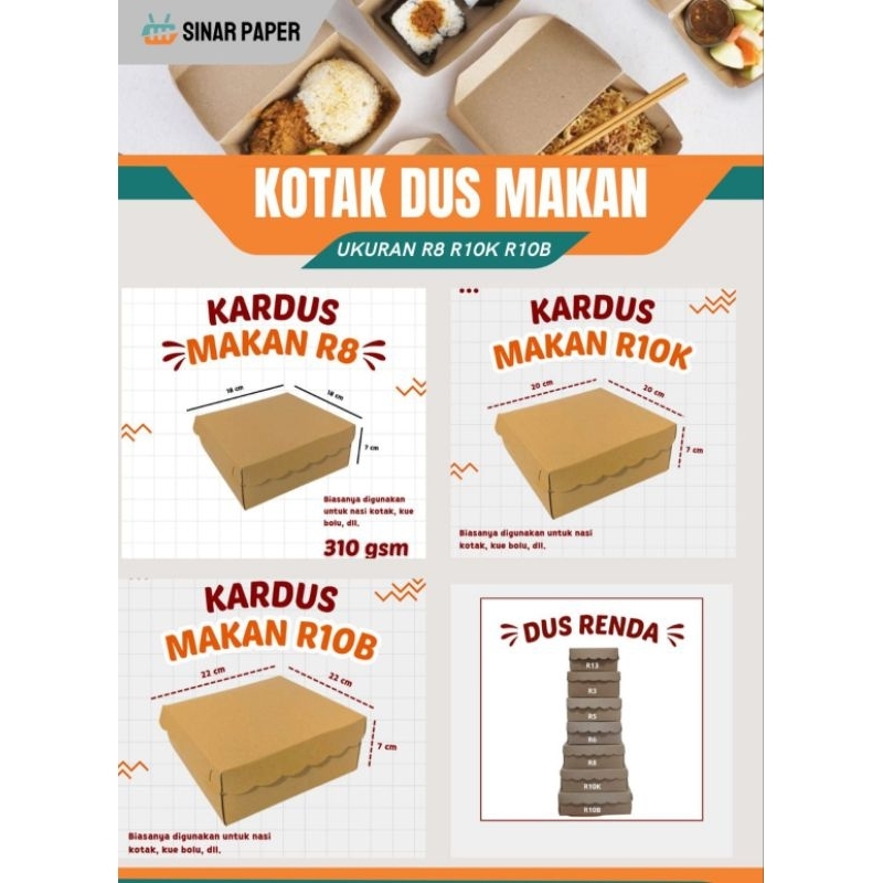 Kotak Dus Nasi R8, R10K, R10B