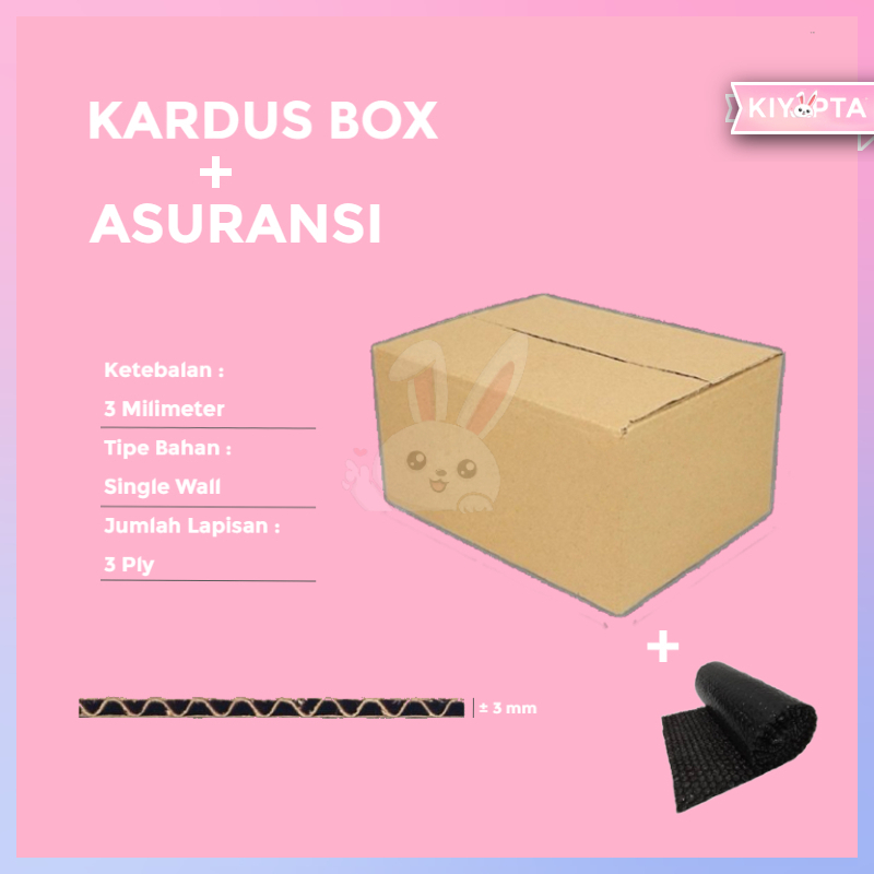 

KIYOPTA Kardus Packing Tambahan Plus Bubble Wrap dan Asuransi Ganti Rugi Barang Mudah Pecah PKG01