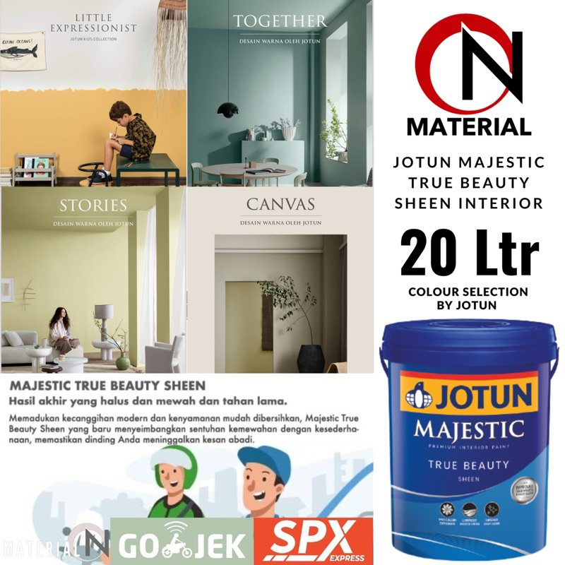 CAT TEMBOK INTERIOR JOTUN MAJESTIC Kemasan 20 Liter / MAJESTIC SHEEN TRUE BEAUTY / KHUSUS INSTANT