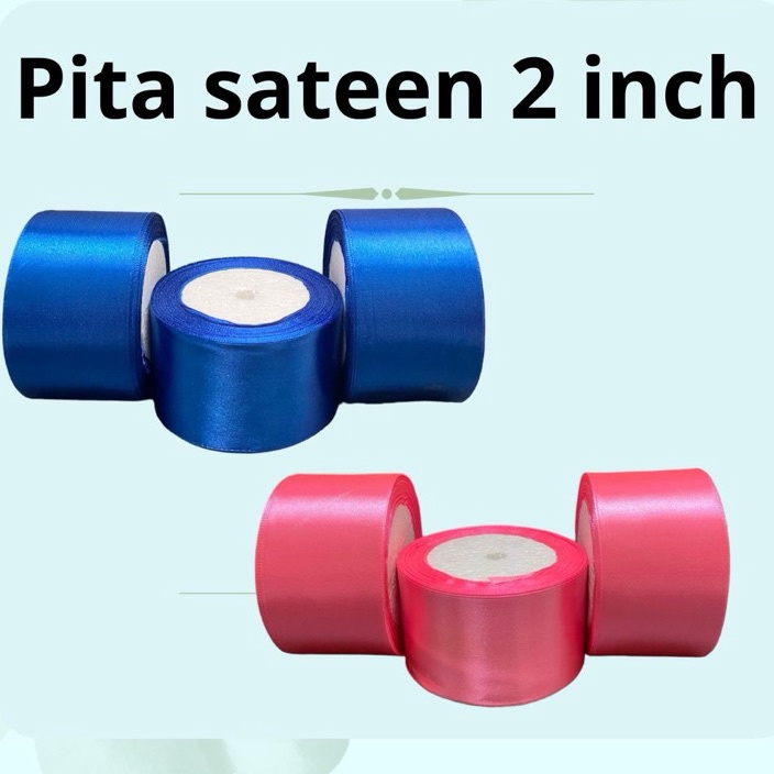 

CUCI GUDANG PITA SATIN 5 CM PITA SATIN 2 INCH PITA KADO 2 YARDS