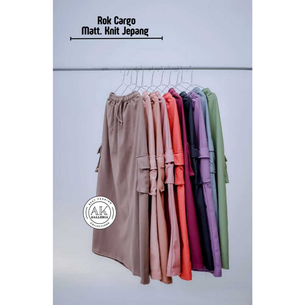 New..ROK CARGO KNIT JEPANG PREMIUM JUMBO BB 40-85 | ROK CARGO PINGGANG FULL KARET TALI SERUT