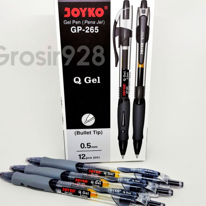 

ORDER Per 12 Pulpen Ballpoint Gel Q Gel Pen GP 265 Hitam 5 mm