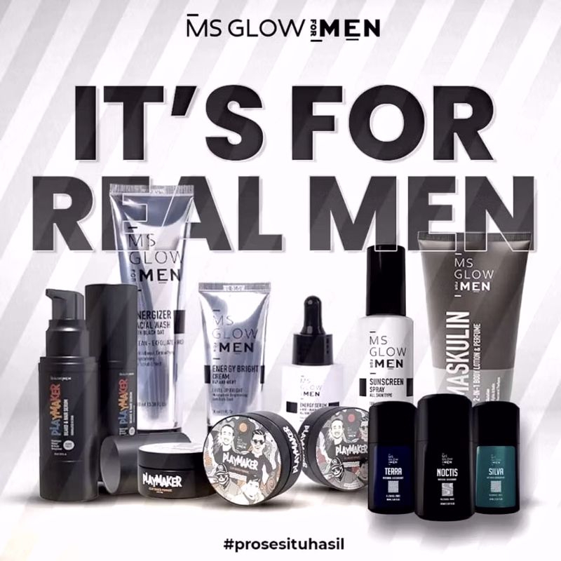MS GLOW MEN | MS GLOW FOR MEN Paket BASIC + SUNSCREEN + MASKULIN