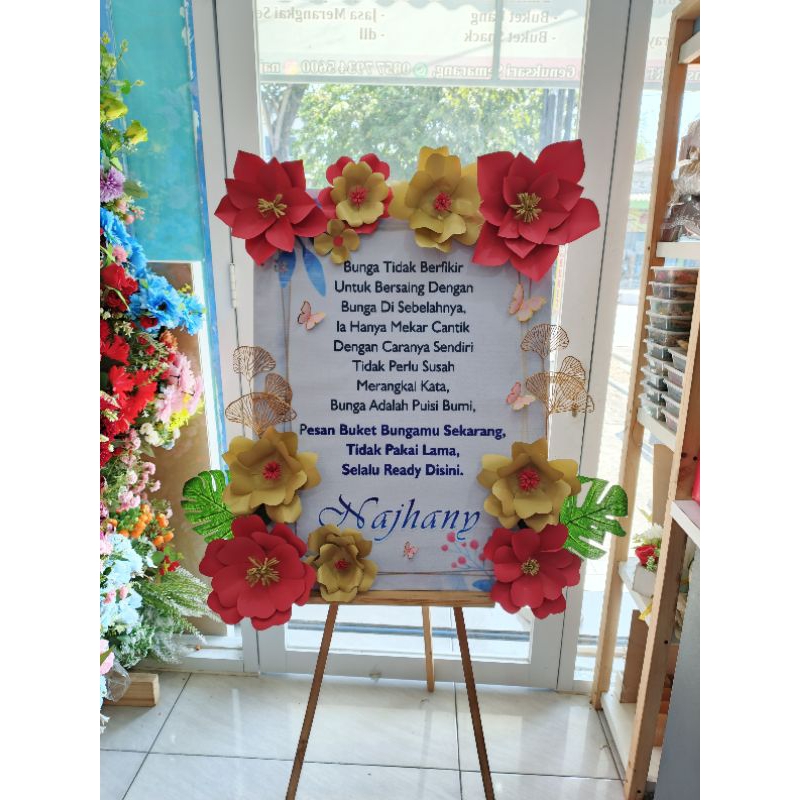 Paper Flower, Flower Board, Paper Flower Board Wisuda, Papan Bunga, Papan Bunga Wisuda.