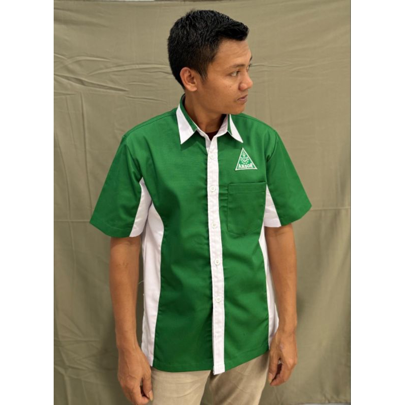 kemeja hem ansor baju ansor hem tangan pendek baju lengan pendek baju kombinasi baju untuk pria dewa