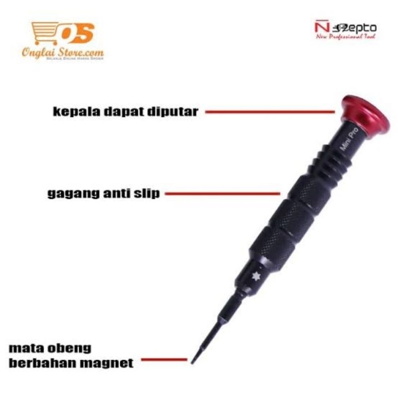 obeng iphone original Y 0.6 for iphone 6g sampai 15pro max kwalitas mamtap