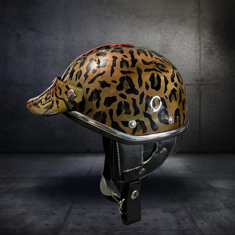 Japanese Chip Custom Leopard - Helm chip,helm vespa,helm chopper