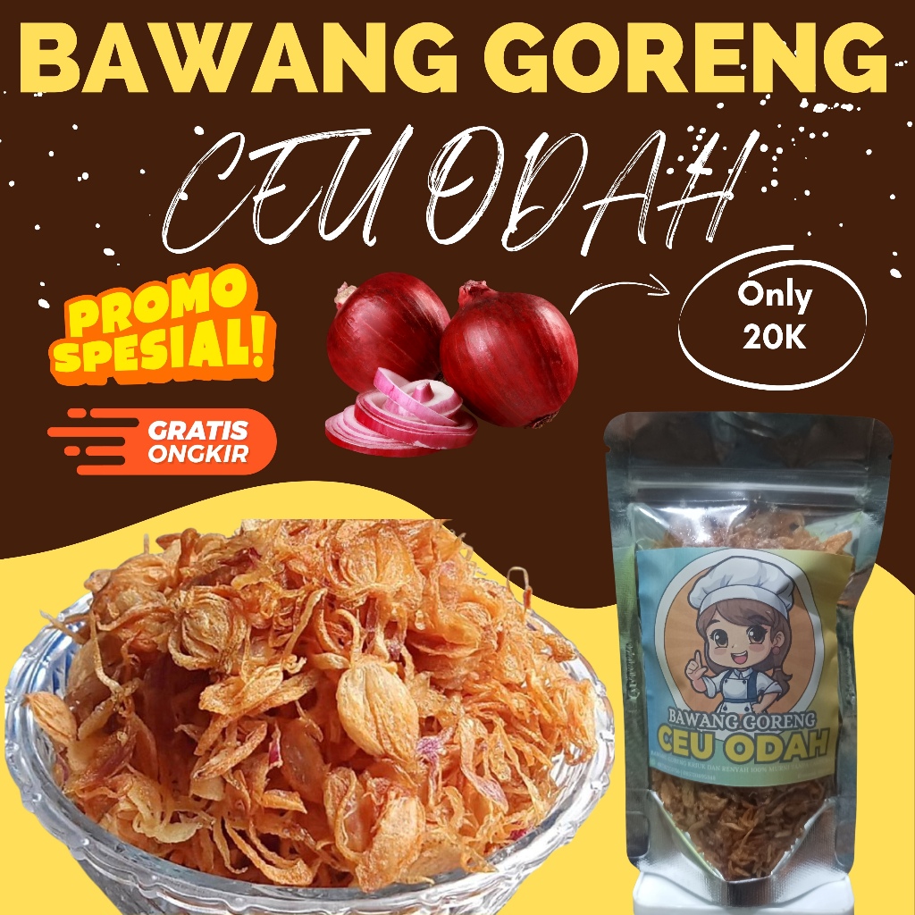 

Bawang Goreng Kriuk Ceu Odah Kemasan 100gr