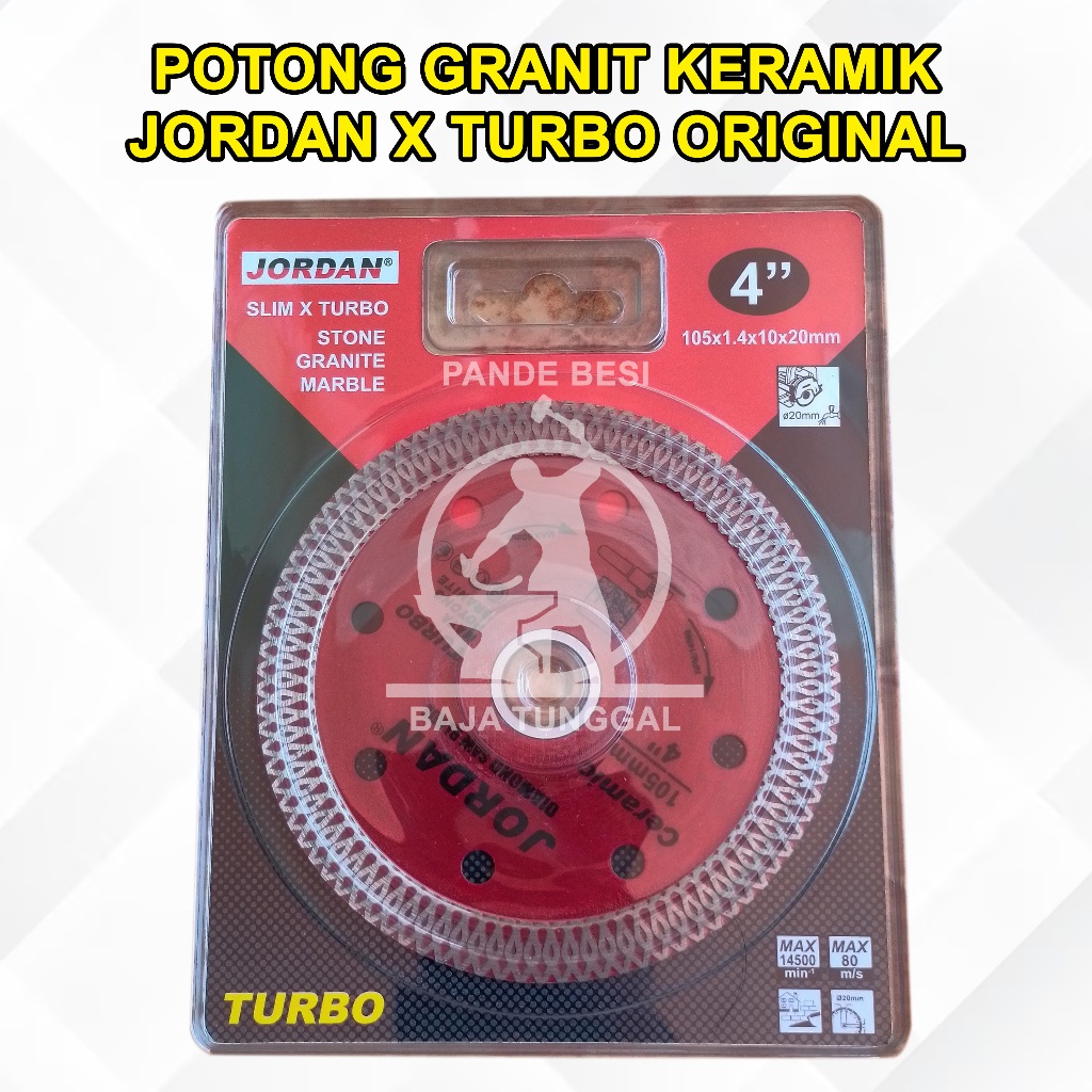 Diamond Wheel DW Saw Blade Slim X-Turbo 4 Inch Jordan Gerinda Mata Potong Keramik Kayu Granit