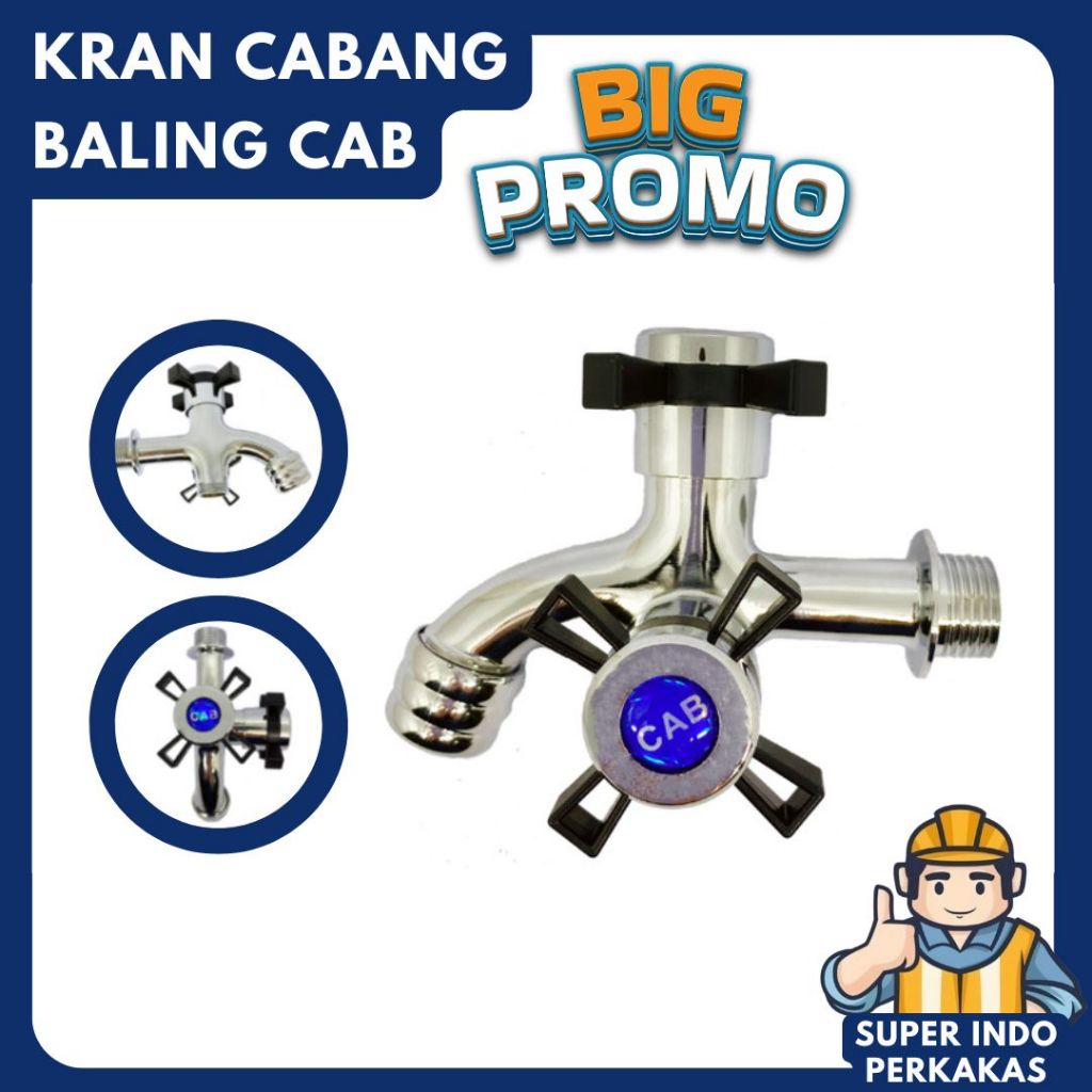 Kran air 2 cabang stainless Shower Keran air / kran cabang stainless