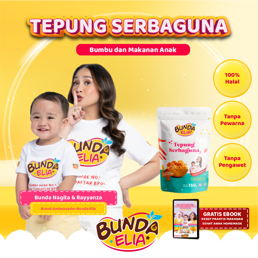 

Bumbu Bunda Elia Tepung Crispy Tanpa Penguat Rasa Tanpa Pengawet / Tepung Bumbu Serbaguna Tanp Penguat Rasa