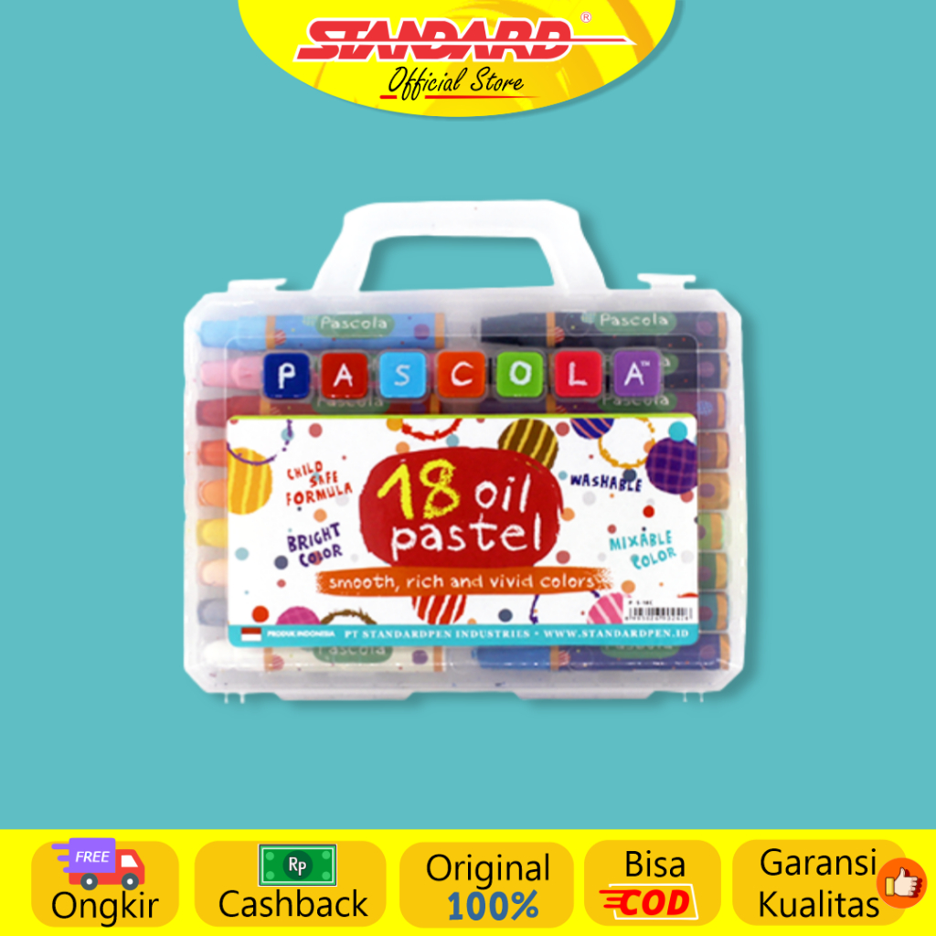 

Standard - Pascola Oil Pastel 18 / Set ( Crayon / Pewarna / Coloring )