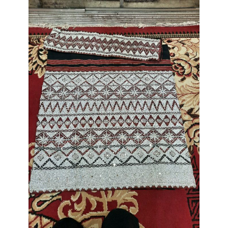 tapis lampung songket lampung silver handmade antik