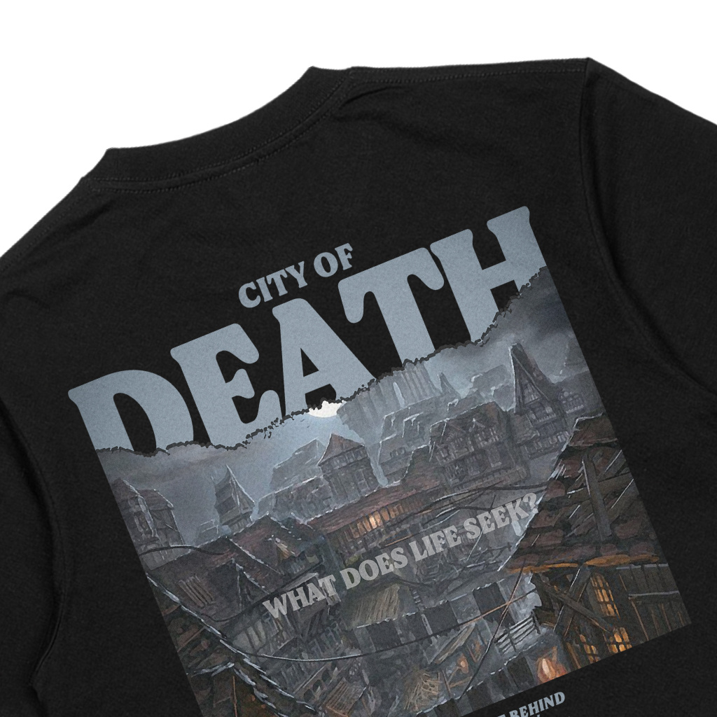 Troy Company Tshirt Black City of Death - Kaos Lengan Pendek Kaos Hitam MTD 2700