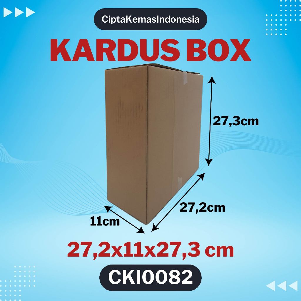 

Kardus Box Die Cut 27,2x11x27,3 cm Dus Packing Packaging Polos