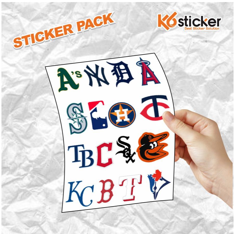 

STIKER PACK - 15pcs BASE BALL AMERIKA - LAPTOP, AKSESORIS HP, ANTI AIR, MOTIF,HELM.