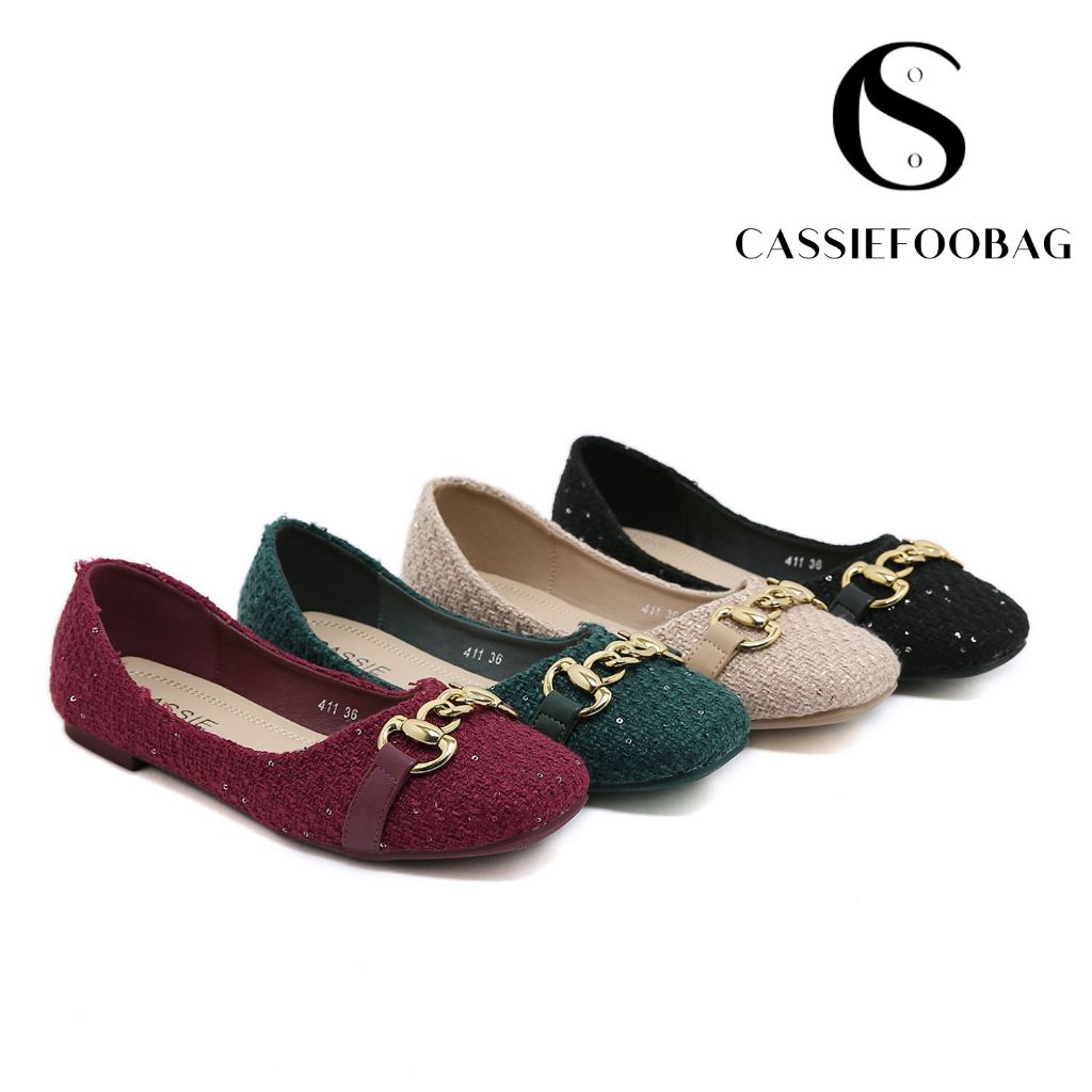 CASSIE Sepatu flatshoes wanita import Sepatu kerja wanita flat ( 411 ) flatshoes kerja wanita