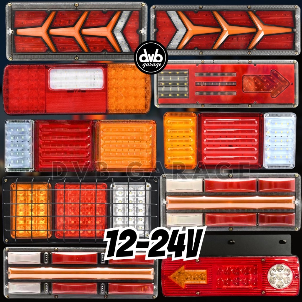 (2 PCS) STOP LAMP TRUK 24V LED RUNNING SMD VARIASI MOBIL TRUCK TRONTON STOPLAMP LAMPU BELAKANG UNIVE