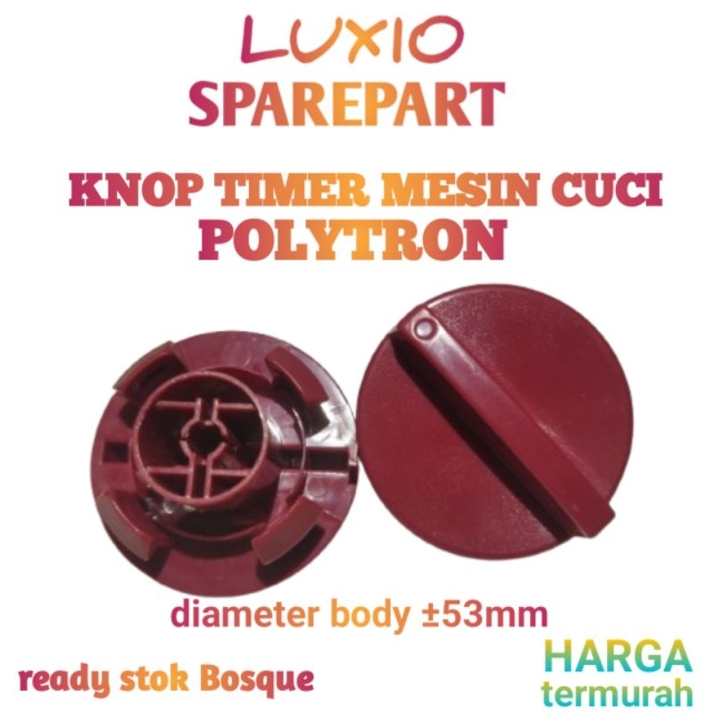 KNOP TIMER MESIN CUCI POLYTRON 2 TABUNG MERAH / knop mesin cuci Polytron