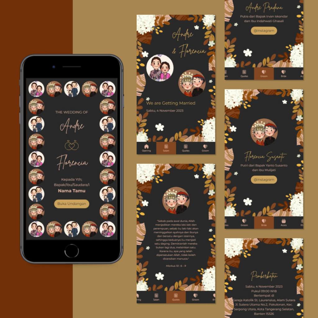 UNDANGAN DIGITAL WEBSITE INVITATION - WEDDING - TEMA WEDDING CELEBRATION