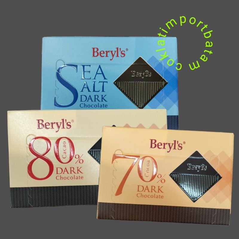 Beryls dark 70% 80% Sea salt dark chocolate