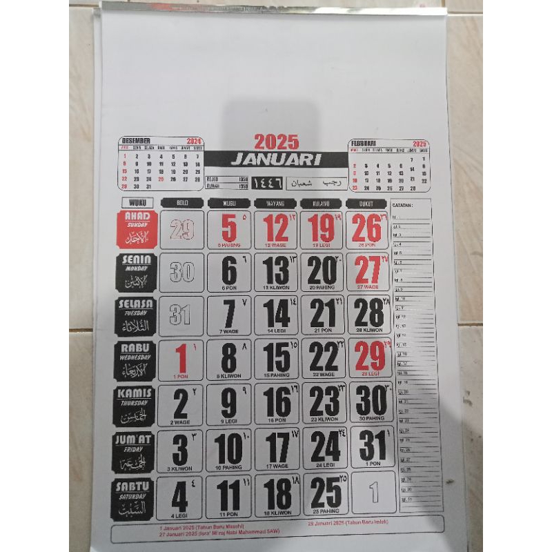 

kalender tahun 2025