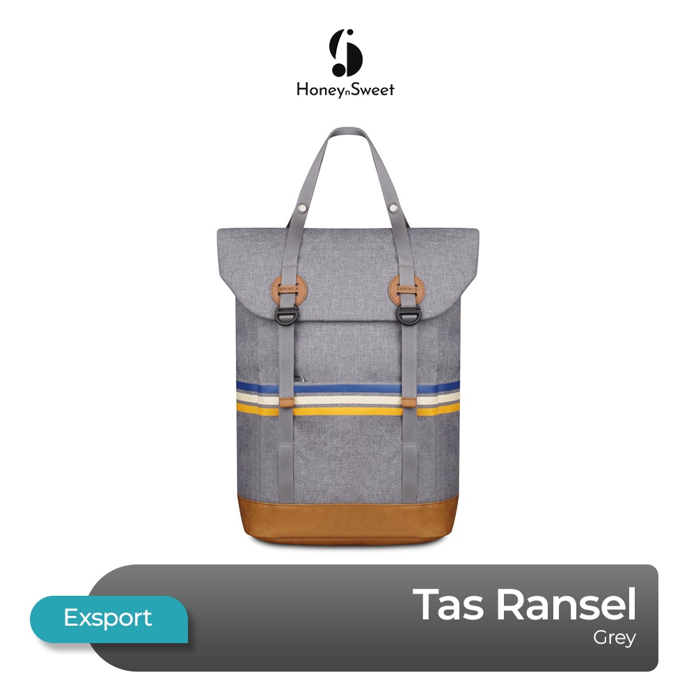 Tas Ransel Exsport Treecode Trois Laptop Backpack Wanita 15L Polyester - Grey Abu