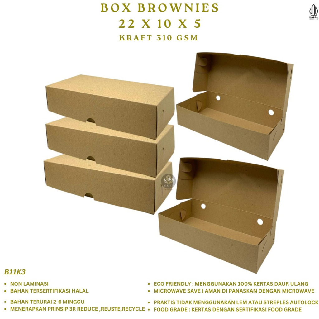 

Box Brownies Dus Brownies 22x10x5 (B11K3-22X10X5)