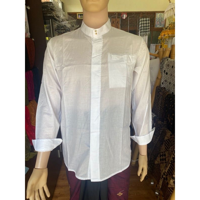 Kemeja Putih Semi Safari