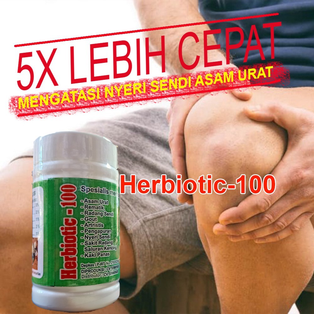Herbiotic 100 Obat Herbal Stroke Kolesterol/Hipertensi/Asam Urat Ampuh
