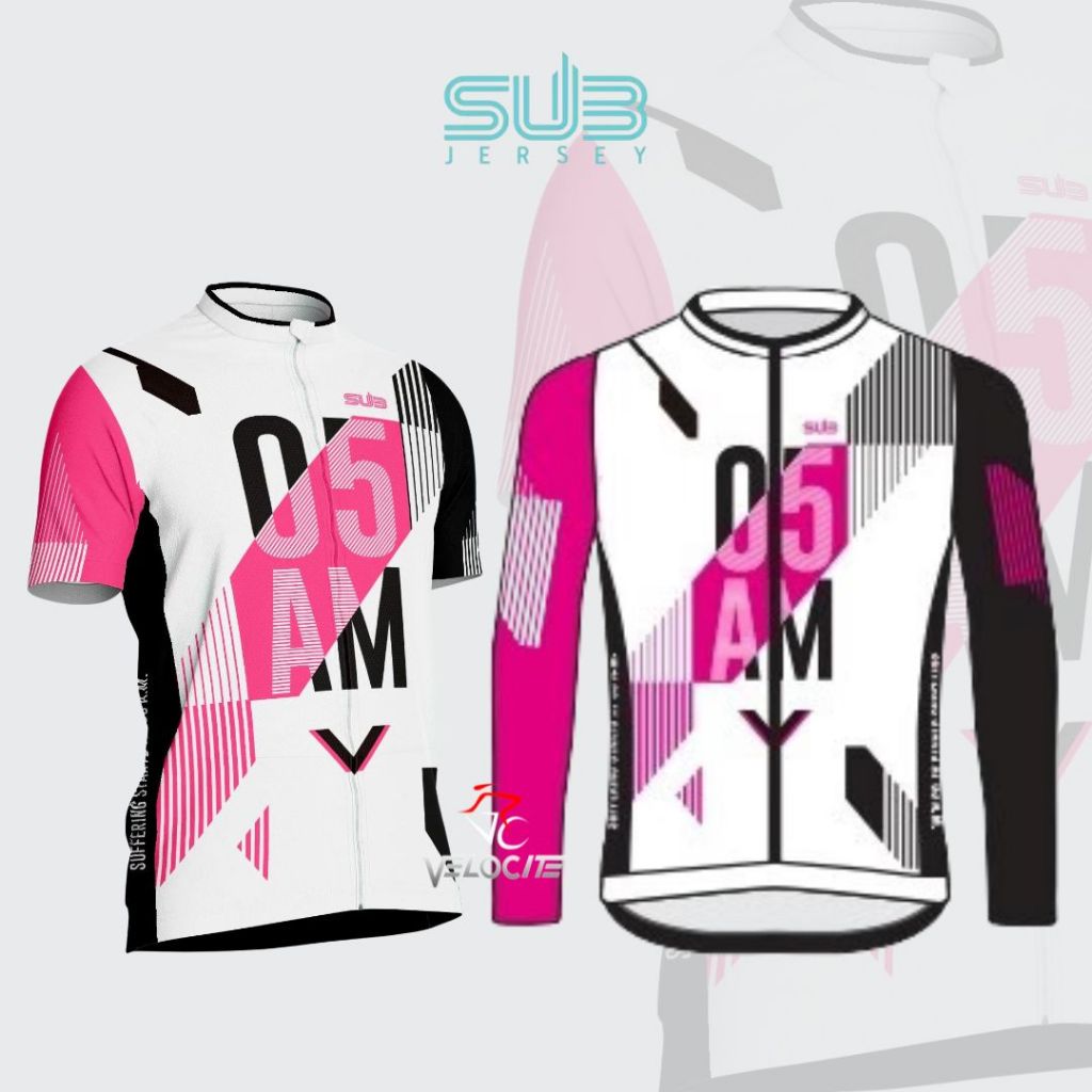 SUBJERSEY 05AM White GEN V Short/Long Sleeve Unisex Sub Jersey Cycling Baju Sepeda Gowes Pria Wanita