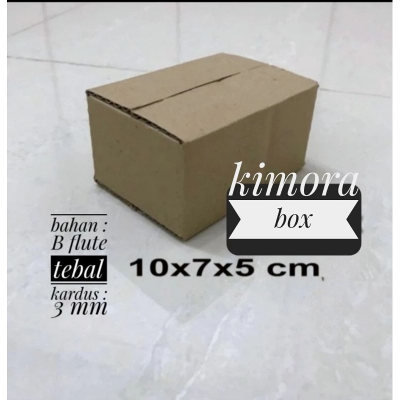 

Kardus karton box Uk. 10x7x5 cm...SHEET/SINGLE WALL LUAR DLM POLOS
