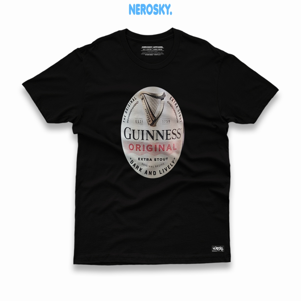 KAOS PRIA GUINNESS 24S PREMIUM COTTON COMBED TIPE 12
