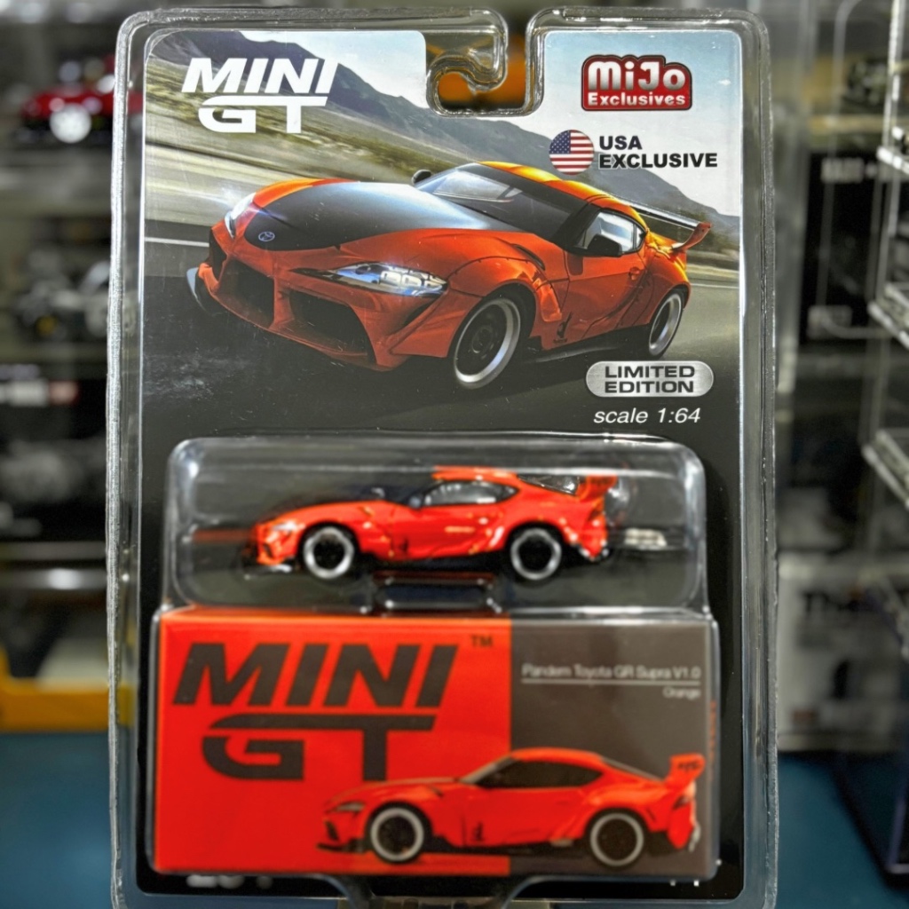 Mini GT 297 - Pandem Toyota GR Supra V1.0 - Orange (Sealed) - Blister Pack | MiniGT | MGT294