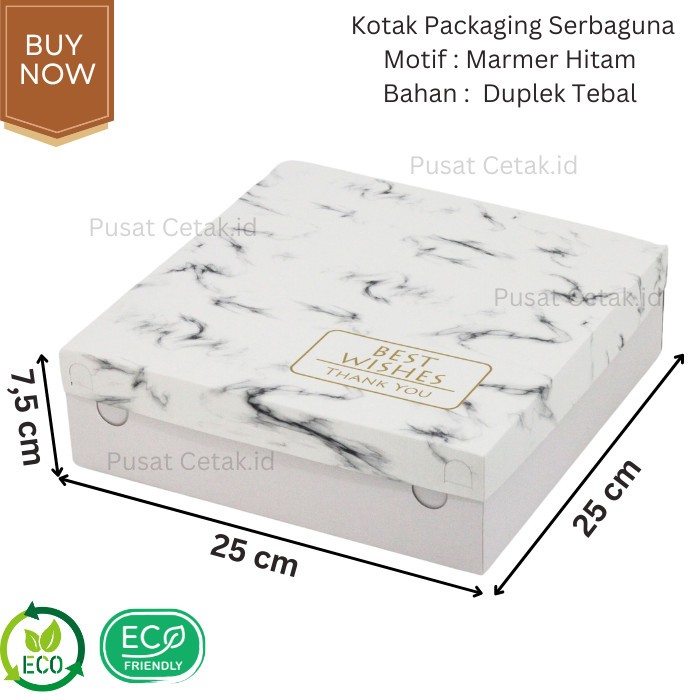 

Dus Donut / Kue / Box / Kotak Serbaguna Motif Marmer ( 10 PCS ) 25 x 25 x 5
