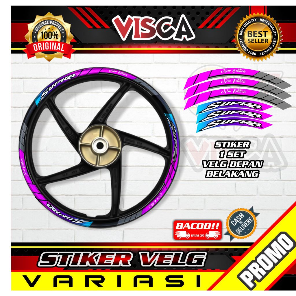 Stiker Velg List Velg Motor Stiker Velg Supra A04