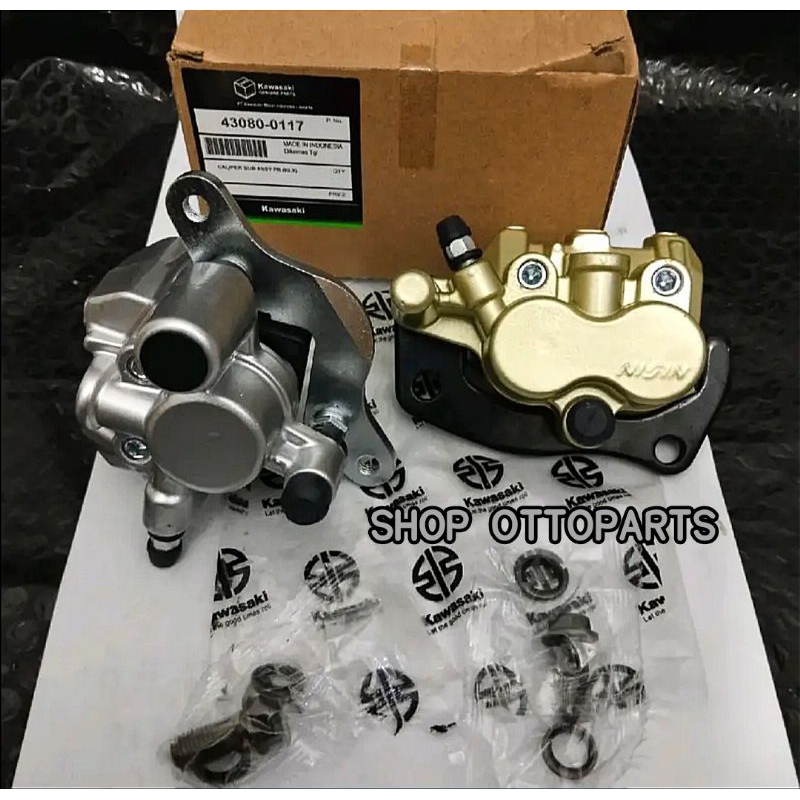 KALIPER PALA BABI DEPAN BELAKANG SET CAKRAM KAWASAKI KLX 150 S L BF D'TRACKER 150 ORI